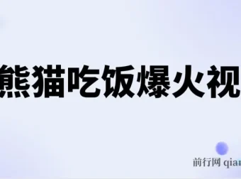 Ai熊猫吃饭爆火原创视频作品：轻松日入300+且简单易懂