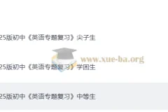 2025 版初中英语专题复习：面向学困生、中等生、尖子生（人教新版）