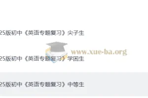 2025 版初中英语专题复习：面向学困生、中等生、尖子生（人教新版）