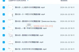 【完结】宇神：北京18所名校小升初考试真题卷讲解（18节视频）