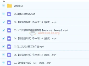 付雷物理 2024初二物理 A+ 寒春课程