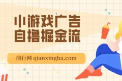 11月小游戏广告自撸掘金流项目：当天见收益，新手友好