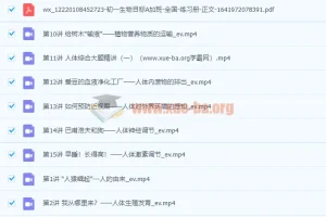 2022初一生物春季全国版A加课程（张雨桐）【完结】