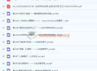 2022初一生物春季全国版A加课程（张雨桐）【完结】