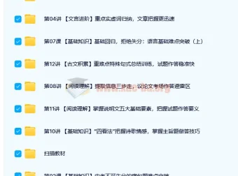 石雪峰2021春初二语文阅读写作16讲直播班（含讲义）