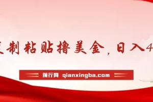 AI复制粘贴撸美金项目：小白无脑操作，日入可达400刀