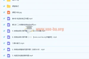 王玉峰初三物理秋季尖端班（2020秋·16讲完结含讲义）