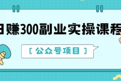 日赚300公众号副业实操课程