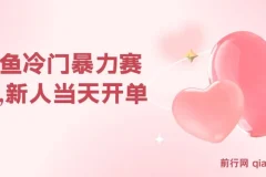闲鱼冷门暴力赛道：新人当天开单，利润80%，日入1000+课程