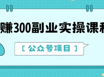 日赚300公众号副业实操课程