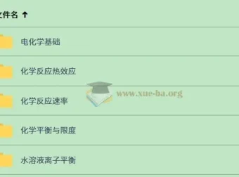 高中化学选择性必修一《化学反应原理》课程资源