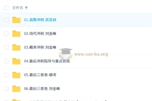 2026考研数学武忠祥、刘金峰冲刺阶段课程