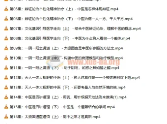 【潘毅】闻道中医—推天道以明医事课程（35集）