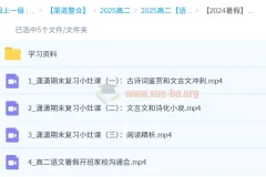 2024 暑假高二物理学习成长与规划系统 1 期