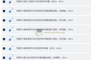 初中几何模型90讲word文档
