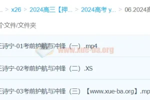 王诗宁2024高三高考英语押题冲刺班