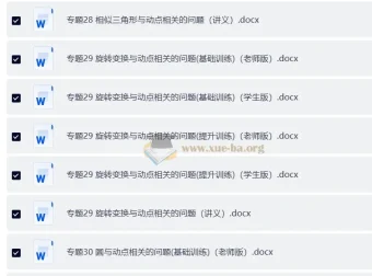 初中几何模型90讲word文档