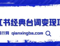 小红书经典台词变现项目：零撸玩法，快速上手