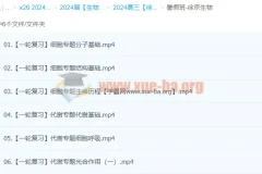 2024高三高考生物徐京暑假生物班