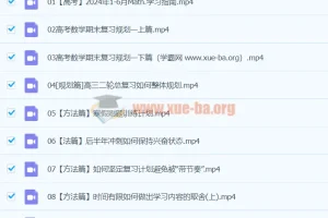 2024高三高考数学：王伟数学二轮寒假班课程