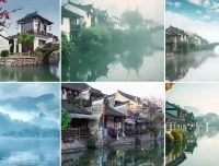 江南水乡唯美横板无水印风景视频素材（300+）