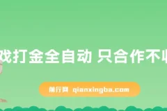 游戏打金全自动合作项目：内测福利，无基础也能操作