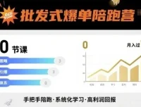 批发式爆单陪跑营：20节实战课实现批发式爆单