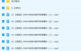 刘杨2024初三中考数学冲刺密训班