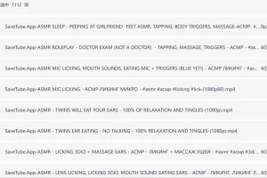 历年收集的1000多个国内外美女主播ASMR助眠哄睡视频合集 [持续更新]