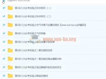 初中化学：王丽颖化学八大必考实验9讲