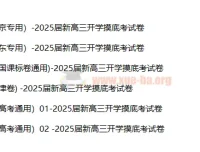 2025届新高三英语开学摸底考试卷