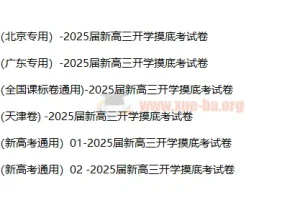 2025届新高三英语开学摸底考试卷
