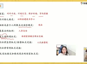周若男初三政治春季直播班：法制重难点全面解析