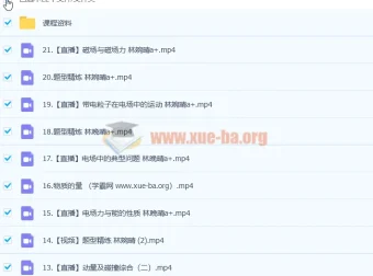 2023高考物理林婉晴a+全年班：一轮复习暑假班与秋季班（21讲更新）