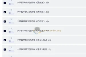 小学数学期末测试卷（多版本合集）