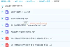 2024初一生物张雨桐A+春季班（更新中）