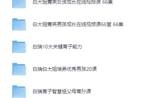 白大姐白瑞家庭教育课程大合集：涵盖男孩女孩养育等多方面内容