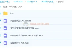 2024初中初一历史春季课程：都运欢授课