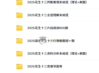 2025年国家公务员考试花生十三行测/申论系统班