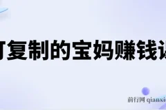 可复制的宝妈赚钱课程：全方位创业与副业指南