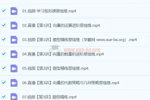 2024高中高一数学蔡珑维春季班课程