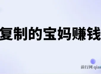 可复制的宝妈赚钱课程：全方位创业与副业指南