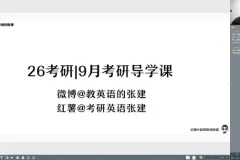 张建2026年考研英语英一英二课程