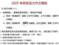 2025考研英语一、二大小作文万能模板（32页PDF文档）