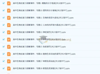 【高考二轮】通用版高中生物学专题复习课件