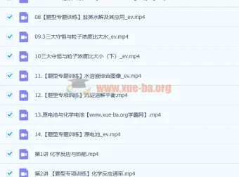 马凯鹏高二化学2023暑假班与秋季班课程