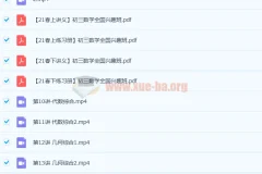 苏宇坚2021春初三数学直播兴趣2-5班16讲课程（含讲义）