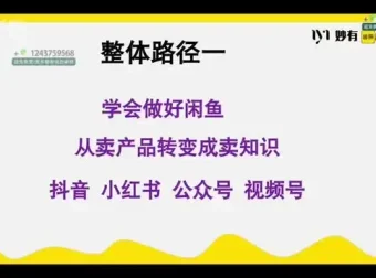 闲鱼无货源电商实战课程：零基础到月入1.5万