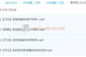 2024冷士强高二化学下学期春季班