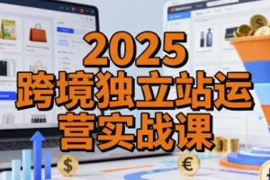 2025跨境独立站运营实战课：建站、流量与转化核心模块精讲